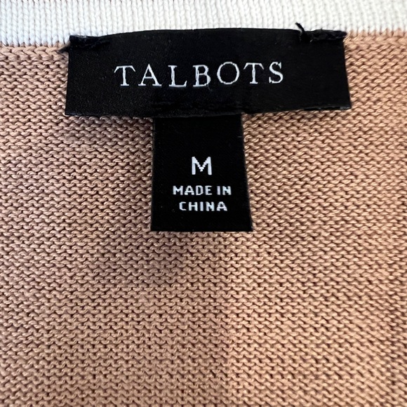 EUC Talbot’s rayon/cotton blend “tennis” style cardigan w/enameled buttons. M. - Picture 5 of 7